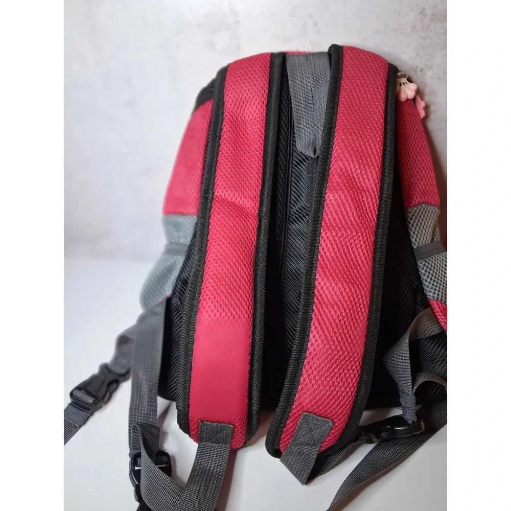 Breathable Mesh Pet Carrier Backpack Small Dog Cat Hands-Free Travel Hiking Bag